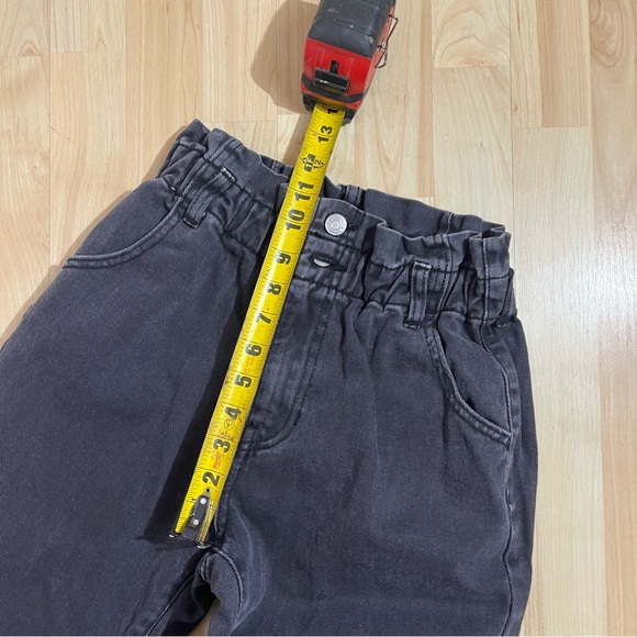 Pacsun Womens Black High Waisted Mom Jeans Paper bag Waist Size 26 - Picture 5 of 7